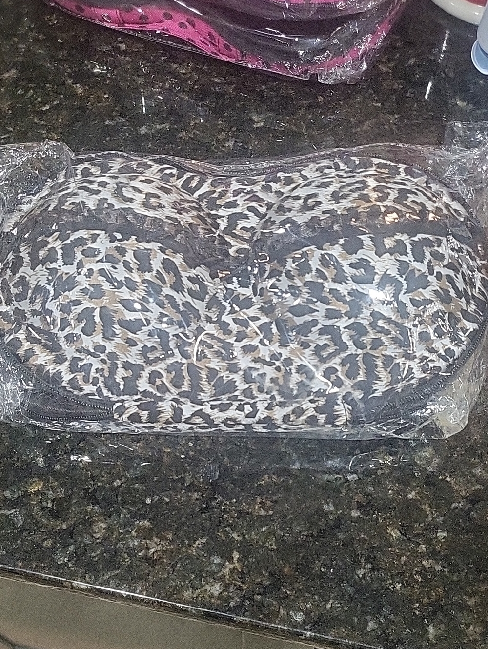 Travel Bra Protective Zippered Case Leopard Bra Bag